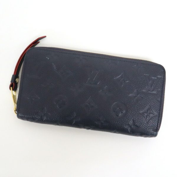 2001017255500296 1 Louis Vuitton Zippy Long Wallet Empreinte Marine Rouge Blue