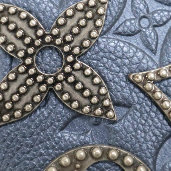 2001017255500305 6 Louis Vuitton Empreinte Zippy Wallet M62069 Metal Flower Blue