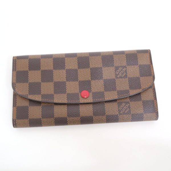 2001017255900135 1 Louis Vuitton Portefeuille Emily BifLong Wallet Damier Rouge