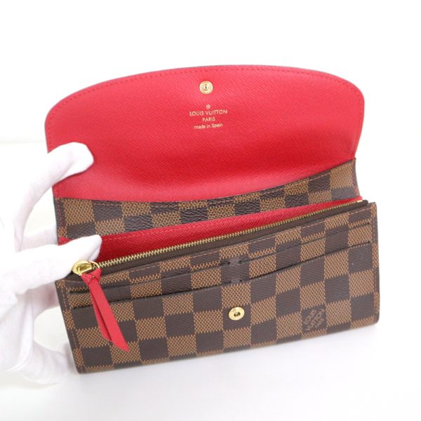 2001017255900135 5 Louis Vuitton Portefeuille Emily BifLong Wallet Damier Rouge