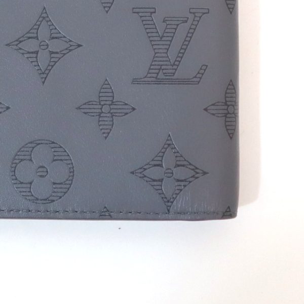 2001017255900204 2 Louis Vuitton Portefeuil Plaza Wallet Monogram Shadow Black