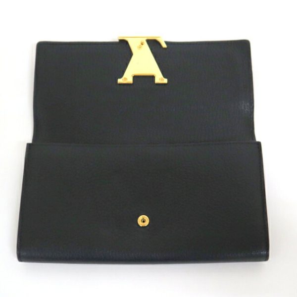 2001017256000140 3 Louis Vuitton Capucine bi flong wallet Taurillon Black