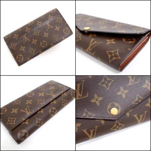 2001017256000181 2 Louis Vuitton Portefeuille Sara Long Wallet Monogram Brown