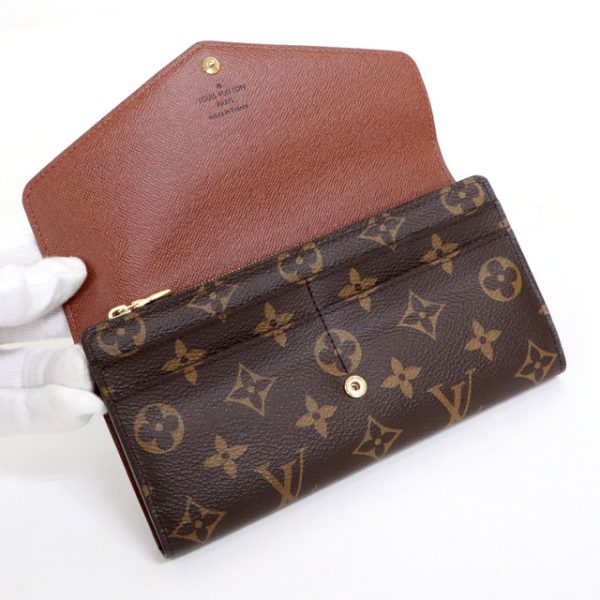 2001017256000181 3 Louis Vuitton Portefeuille Sara Long Wallet Monogram Brown