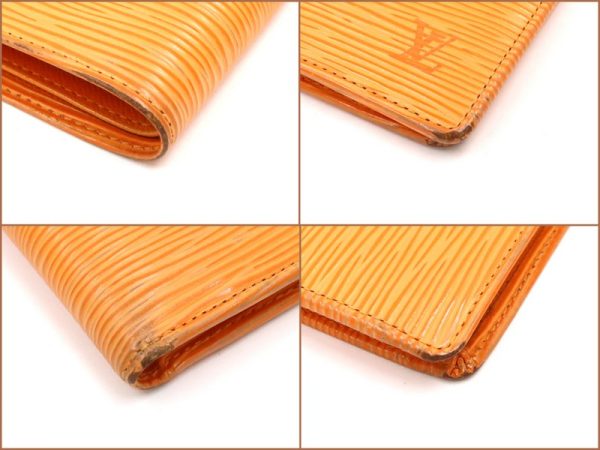 2001017256300016 3 Louis Vuitton Portobiert Credimonet Wallet Epi Mandarin Orange