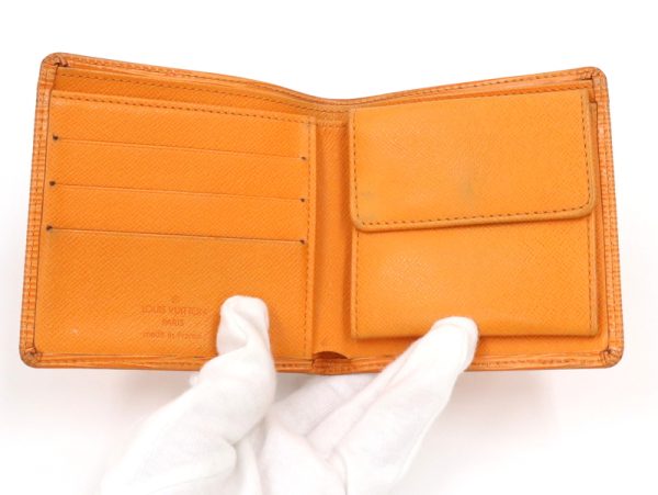 2001017256300016 4 Louis Vuitton Portobiert Credimonet Wallet Epi Mandarin Orange