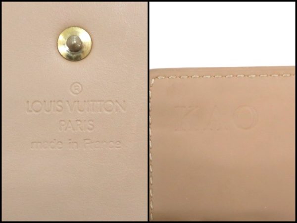 2001017256300079 6 Louis Vuitton Porte Tresor Tri fLong Wallet Vernis Beige