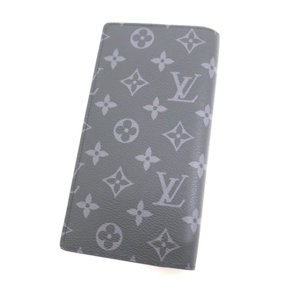 2001017256300081 2 Louis Vuitton Portefeuille Brazza bi flong wallet Monogram Eclipse M61697 IC tag