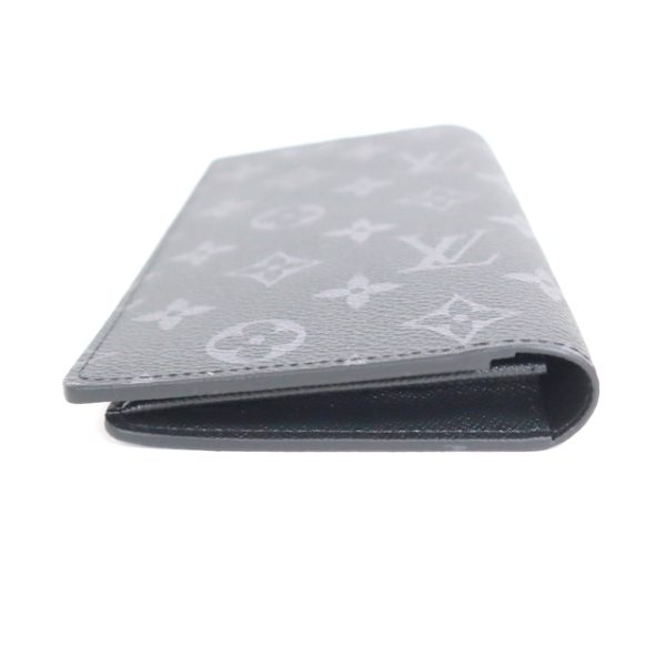 2001017256300081 4 Louis Vuitton Portefeuille Brazza bi flong wallet Monogram Eclipse M61697 IC tag