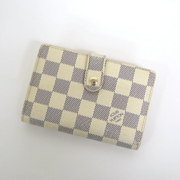 2001017256300085 1 Louis Vuitton Portefeuil Viennois Wallet Damier Azur