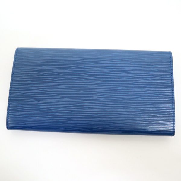 2001017256300201 2 Louis Vuitton Pochette Porte Mone Long Wallet Epi Toledo Blue Epi