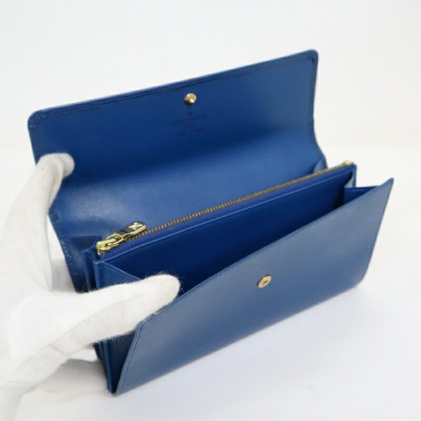 2001017256300201 4 Louis Vuitton Pochette Porte Mone Long Wallet Epi Toledo Blue Epi