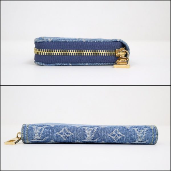 2001017256300230 3 Louis Vuitton Zippy Wallet Monogram Denim Blue