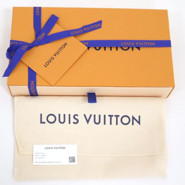 2001017256300230 8 Louis Vuitton Zippy Wallet Monogram Denim Blue