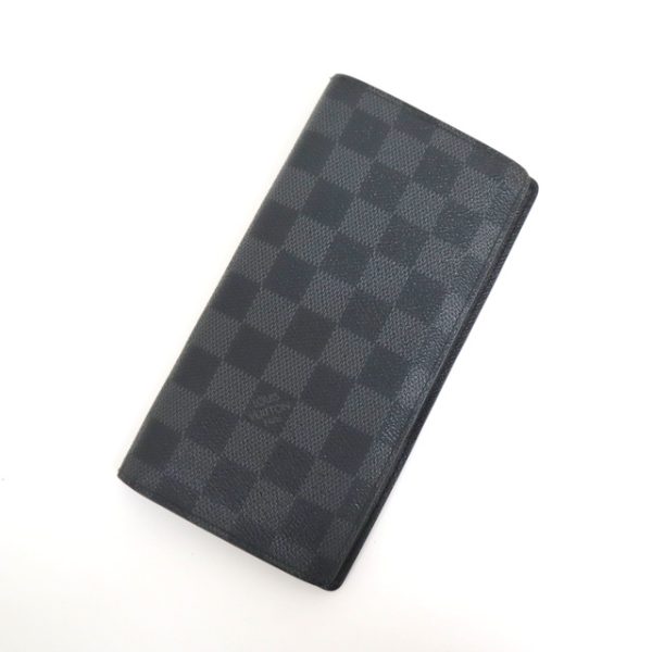 2001017256500527 1 Louis Vuitton Portefeuille Brazza BifLong Wallet Damier Graphite Black