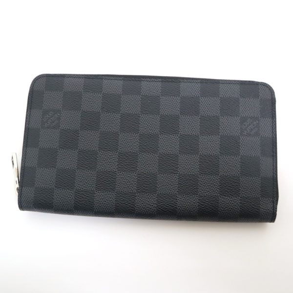 2001017256500714 1 Louis Vuitton Zippy Organizer NM Graphite Long Wallet Black