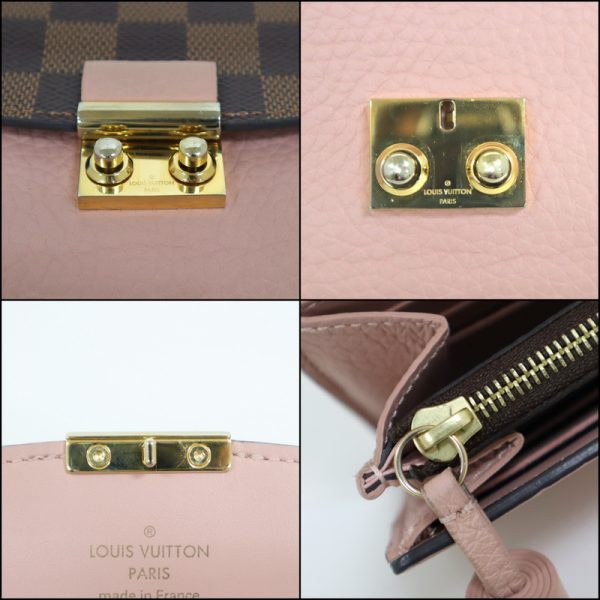 2001017256500722 7 Louis Vuitton Portefeuille Croisette Wallet Damier Brown