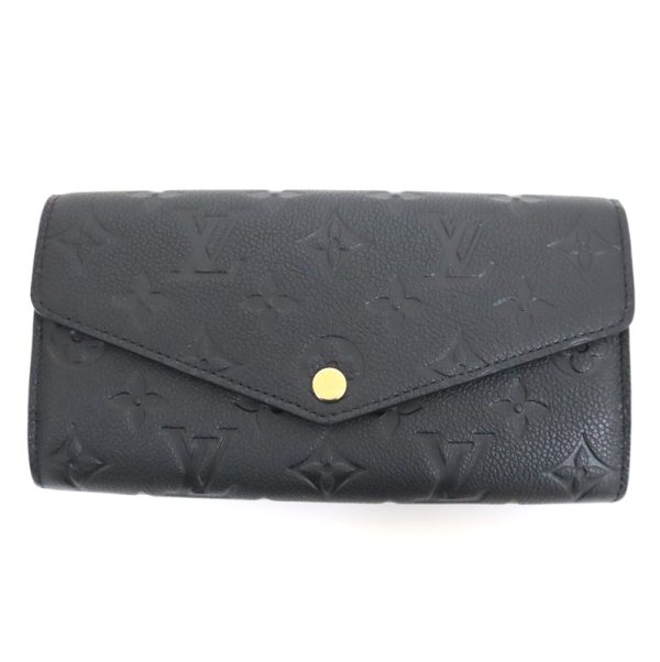 2001017256500774 1 Louis Vuitton Sarah Wallet Empreinte Noir M82257 Black