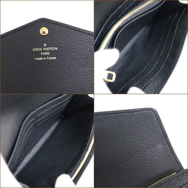 2001017256500774 6 Louis Vuitton Sarah Wallet Empreinte Noir M82257 Black