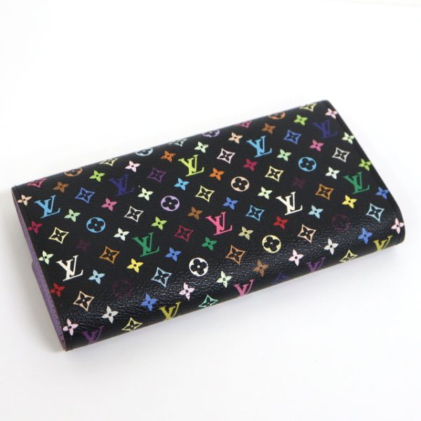 2001017256600200 2 Louis Vuitton Portefeuille Sarah BifLong Wallet Monogram Multi Noir Violet