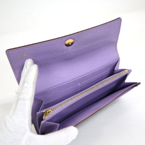 2001017256600200 3 Louis Vuitton Portefeuille Sarah BifLong Wallet Monogram Multi Noir Violet