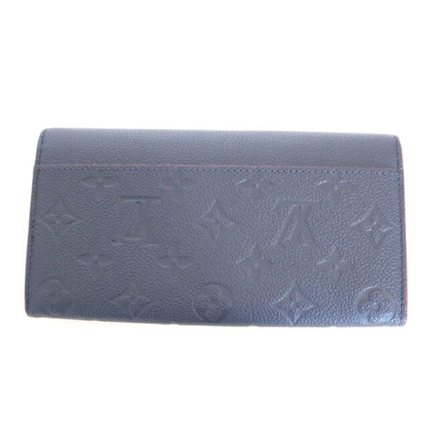 2001017256600241 2 Louis Vuitton Sara BifLong Wallet Empreinte Marine Rouge Blue