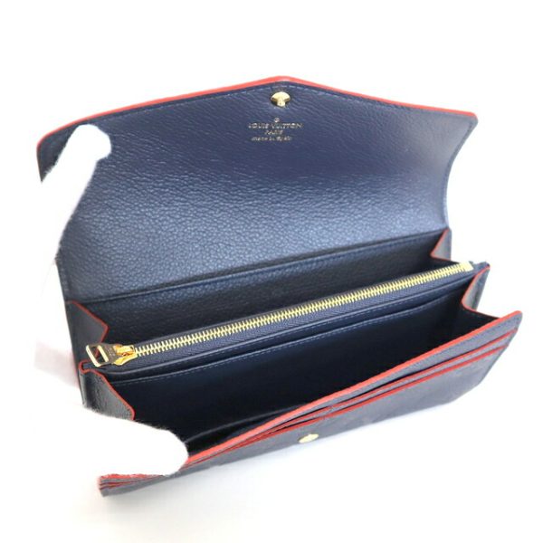 2001017256600241 4 Louis Vuitton Sara BifLong Wallet Empreinte Marine Rouge Blue