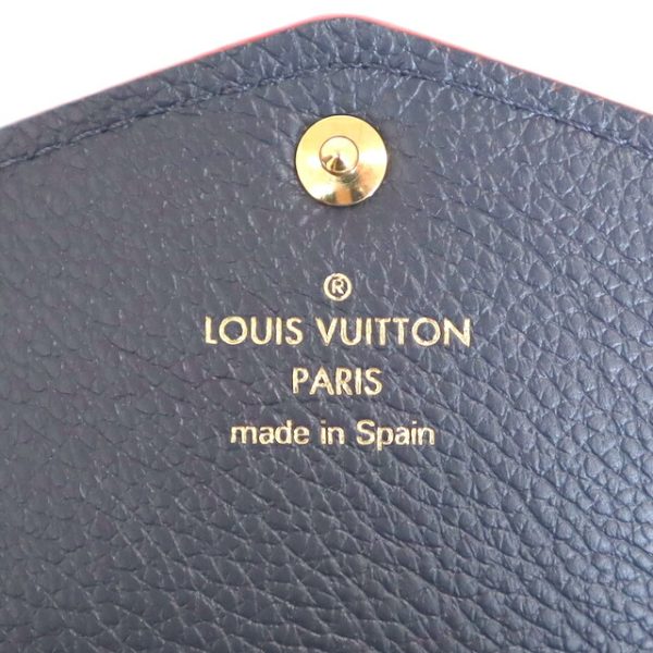 2001017256600241 5 Louis Vuitton Sara BifLong Wallet Empreinte Marine Rouge Blue