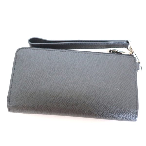 2001017256600343 2 Louis Vuitton Taiga Zippy Dragonne L shaped long wallet Noir Black