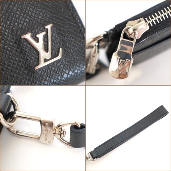 2001017256600343 3 Louis Vuitton Taiga Zippy Dragonne L shaped long wallet Noir Black