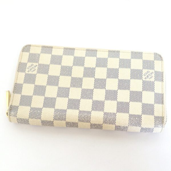 2001017256600357 1 Louis Vuitton Damier Azur Zippy Organizer Long Wallet