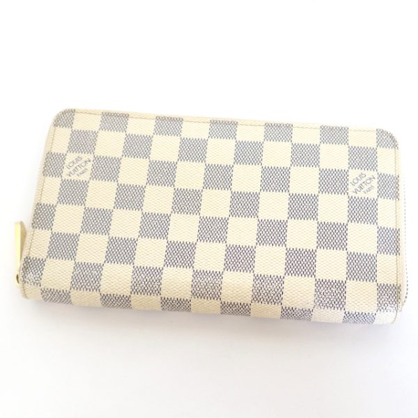 2001017256600357 1 Louis Vuitton Damier Azur Zippy Organizer Long Wallet