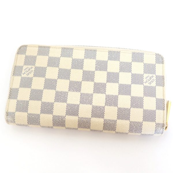 2001017256600357 2 Louis Vuitton Damier Azur Zippy Organizer Long Wallet