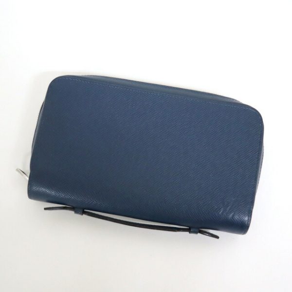 2001017256600378 1 Louis Vuitton Zippy XL Long Wallet Taiga Blue Marine M44276