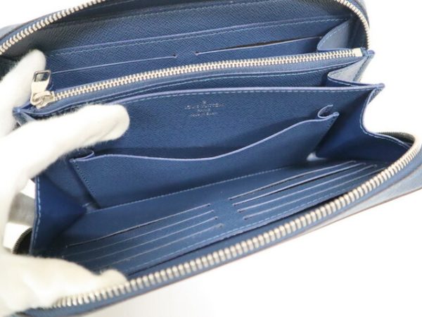 2001017256600378 7 Louis Vuitton Zippy XL Long Wallet Taiga Blue Marine M44276