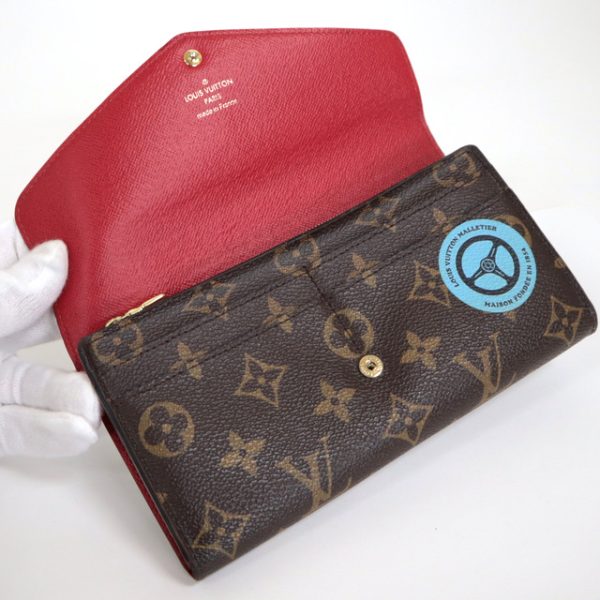 2001017256600388 5 Louis Vuitton Monogram Portefeuille Sarah Long Wallet World Tour