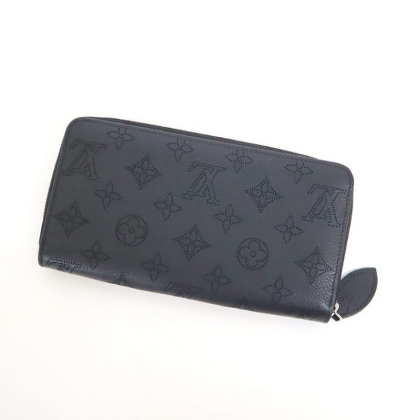 2001017256600389 2 Louis Vuitton Zippy Wallet Long Wallet Mahina Noir Black