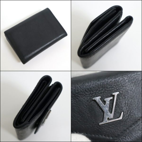 2001017256600707 2 Louis Vuitton Portefeuille Lock Wallet Noir Black