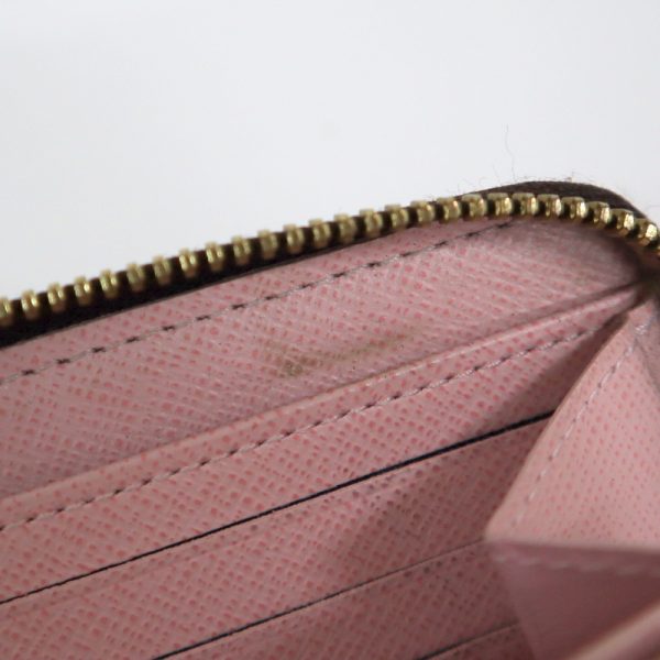 2001017256600744 8 Louis Vuitton Zippy Wallet Damier Ebene Rose Ballerine