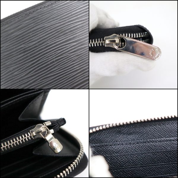 2001017256600747 6 Louis Vuitton Zippy Wallet Epi Noir Black