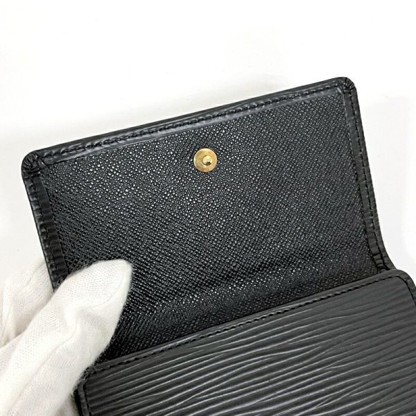 2001017256600773 4 Louis Vuitton Portomone Bier Cult W Hook Wallet Epi Noir Black