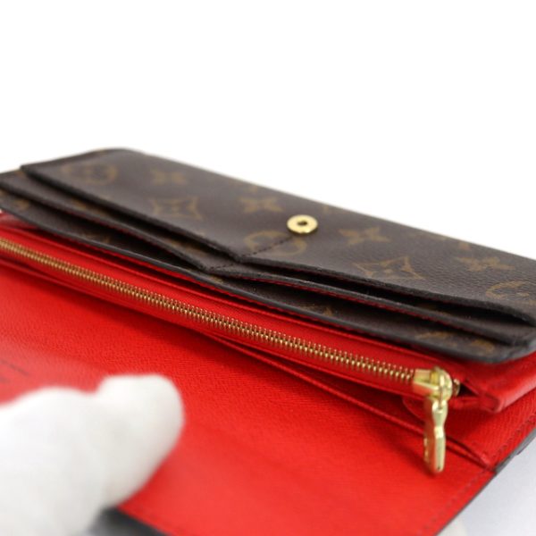 2001017257000002 4 Louis Vuitton Portefeuille Sarah BifLong Wallet Coquelicot Red