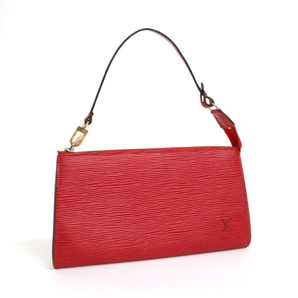 2001198255400547 1 Louis Vuitton Pochette Accessoire Handbag Epi Castilian Red