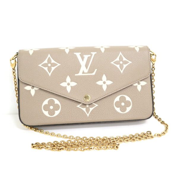 2001198256100066 1 Louis Vuitton Pochette Chain Shoulder Bag Empreinte Bag