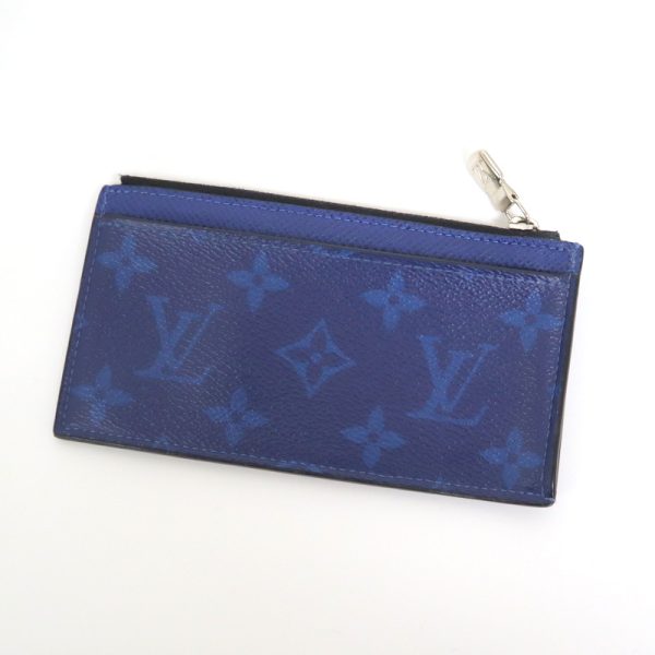 2001198256100211 1 Louis Vuitton coin card holder Cobalt Taiga Monogram Bag