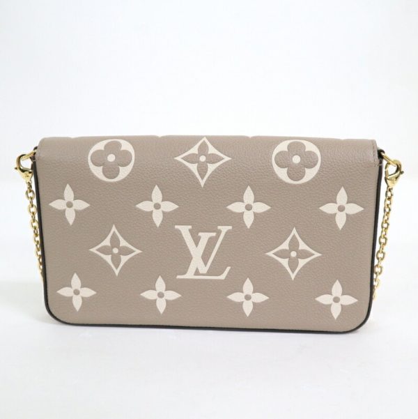 2001198256200087 4 Louis Vuitton Felicie Pochette Empreinte Beige