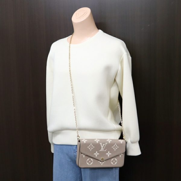 2001198256200087 9 Louis Vuitton Felicie Pochette Empreinte Beige