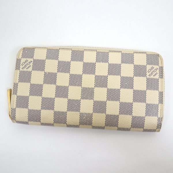 2001198256500197 1 Louis Vuitton Zippy Wallet Damier Azur White