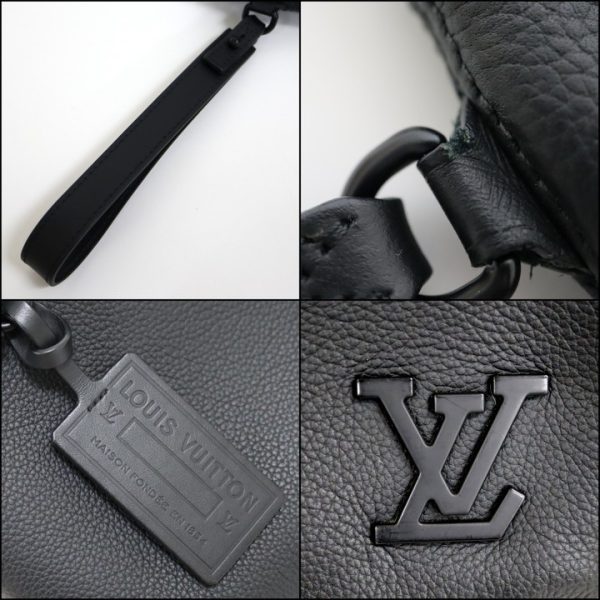 2001198256800102 8 Louis Vuitton Pochette IPAD Aerogram Black Grain Leather