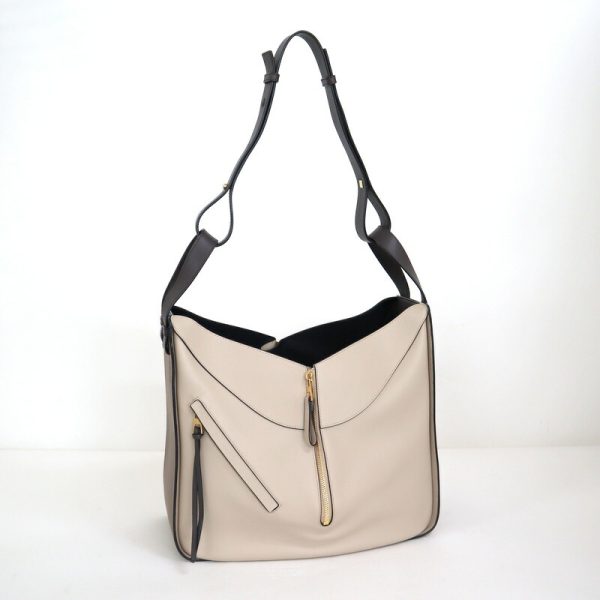 2001201256100010 2 Loewe Hammock Bag Medium Beige Taupe